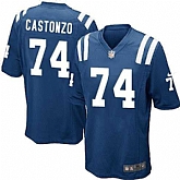 Nike Men & Women & Youth Colts #74 Castonzo Blue Team Color Game Jersey,baseball caps,new era cap wholesale,wholesale hats